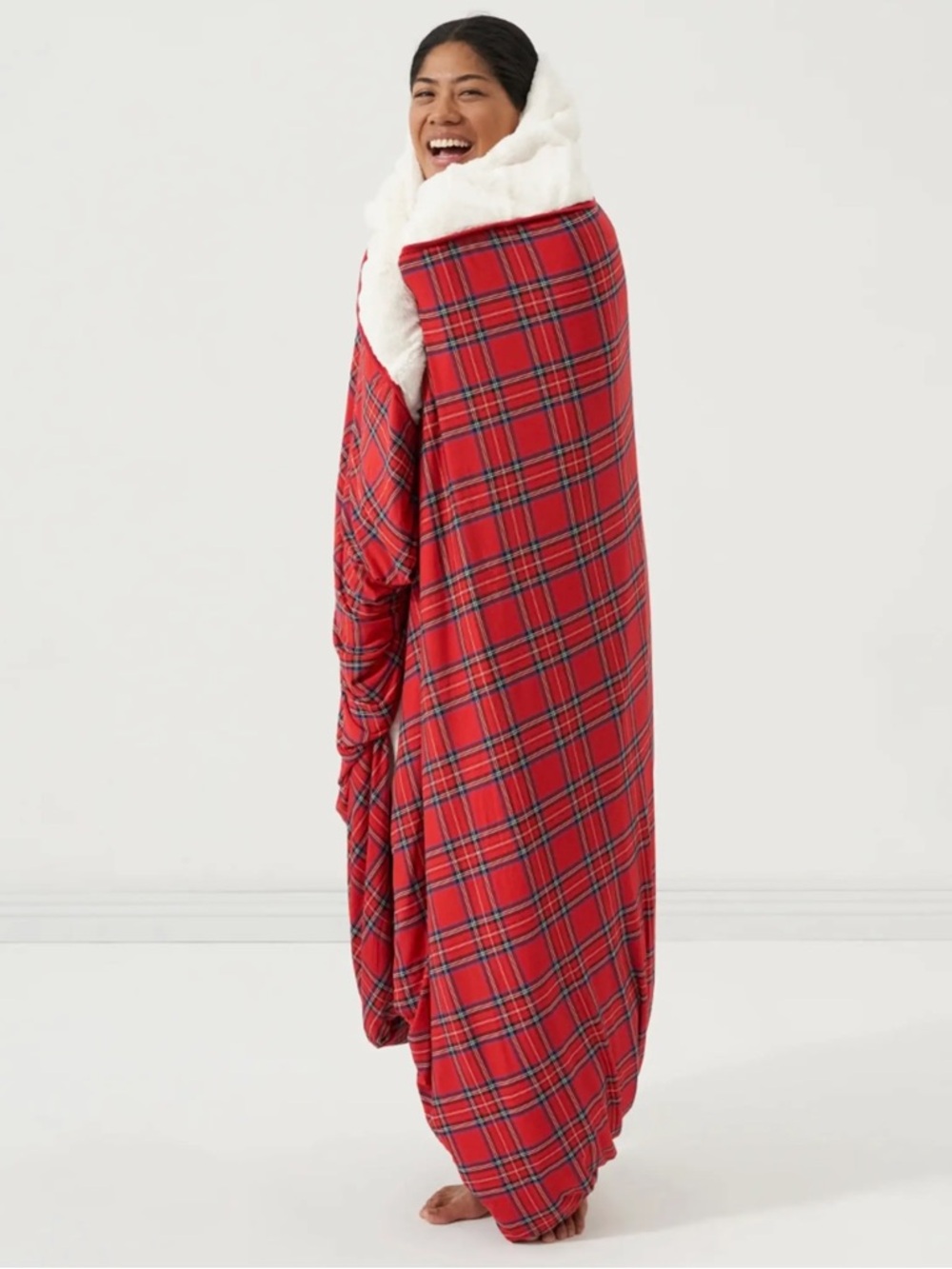 Little Sleepies Oversized Plush Cloud in Holiday Plaid